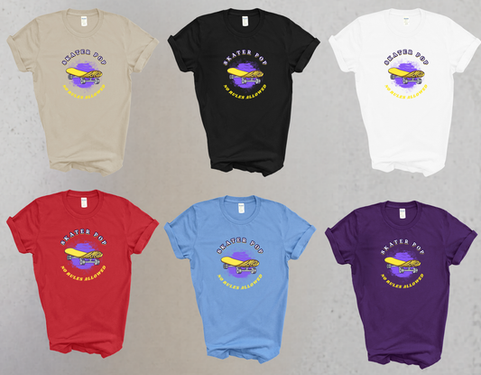 Skater Pop Retro Skateboard Graphic Tee