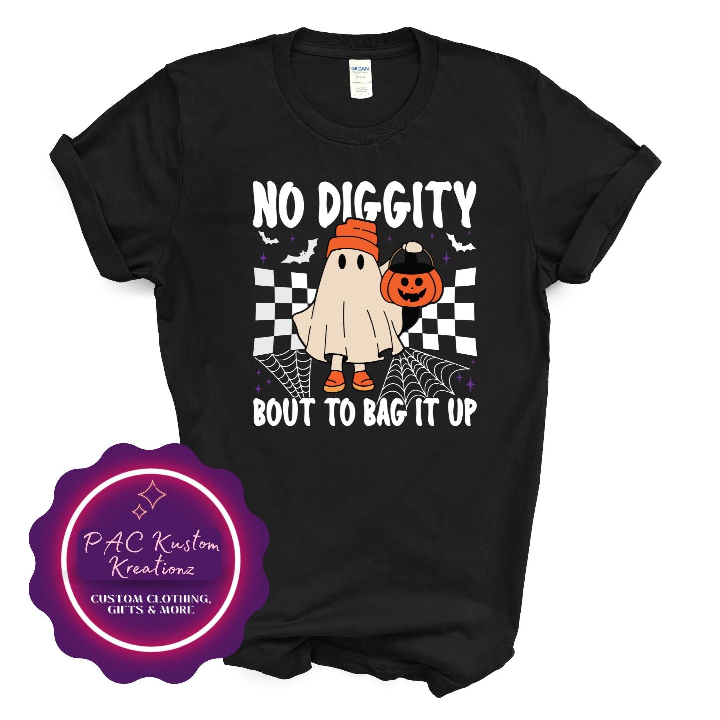 No Diggity Bout To Bag It Up Shirt, No Diggity Bout To Bag It Up tee, Retro Halloween, Spooky Dress, Spooky Season