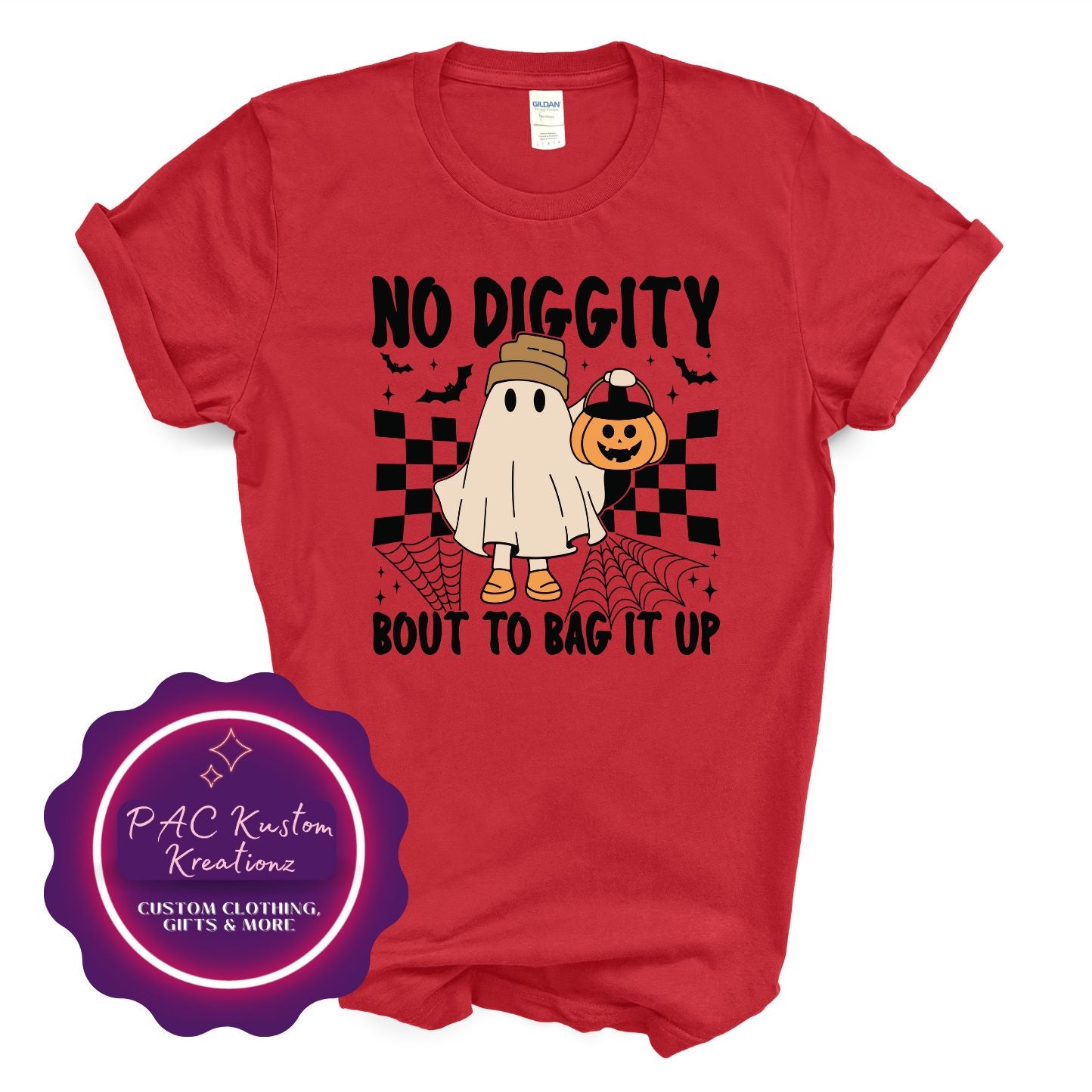 No Diggity Bout To Bag It Up Shirt, No Diggity Bout To Bag It Up tee, Retro Halloween, Spooky Dress, Spooky Season