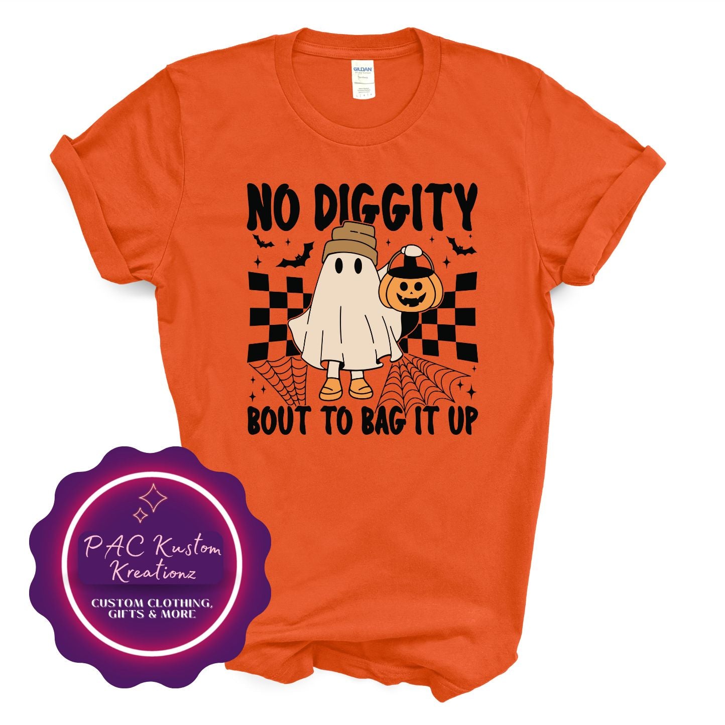 No Diggity Bout To Bag It Up Shirt, No Diggity Bout To Bag It Up tee, Retro Halloween, Spooky Dress, Spooky Season