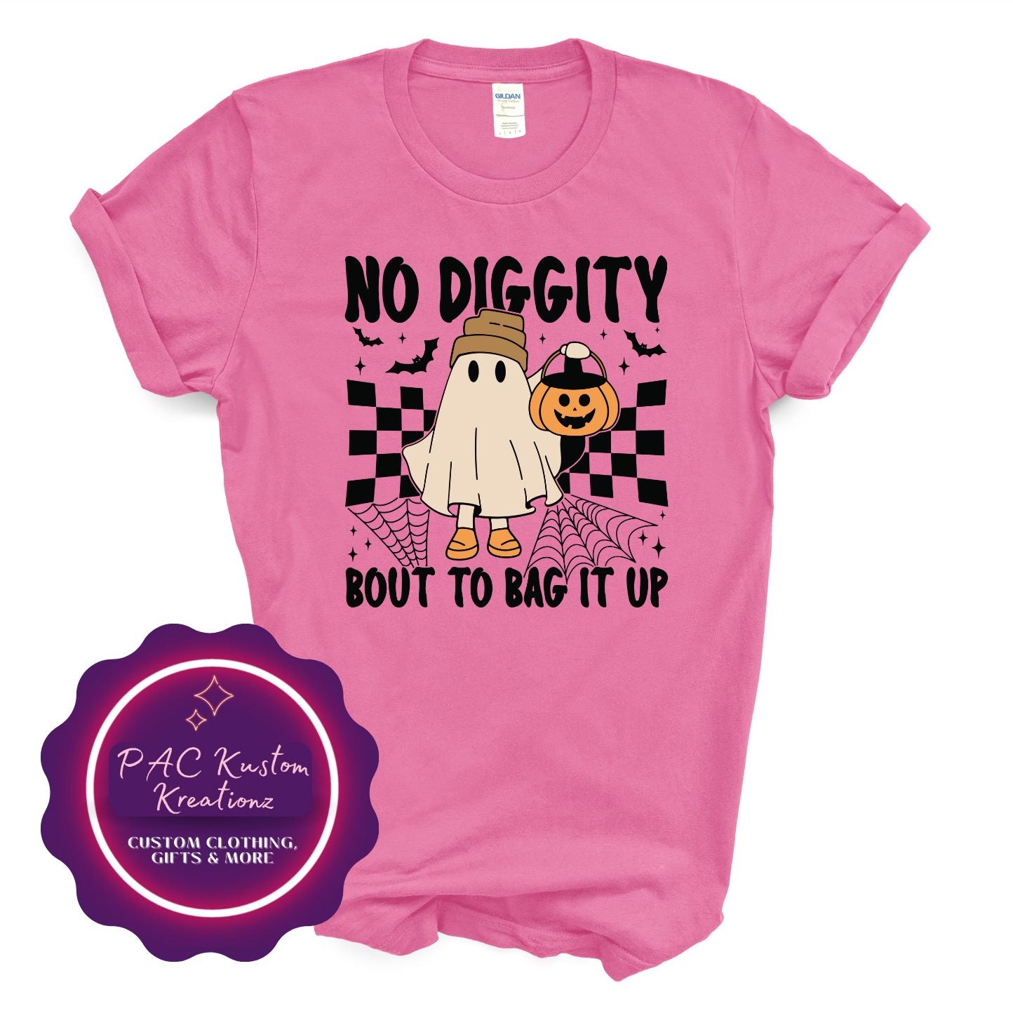 No Diggity Bout To Bag It Up Shirt, No Diggity Bout To Bag It Up tee, Retro Halloween, Spooky Dress, Spooky Season