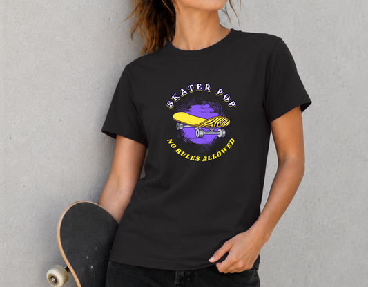 Skater Pop Retro Skateboard Graphic Tee