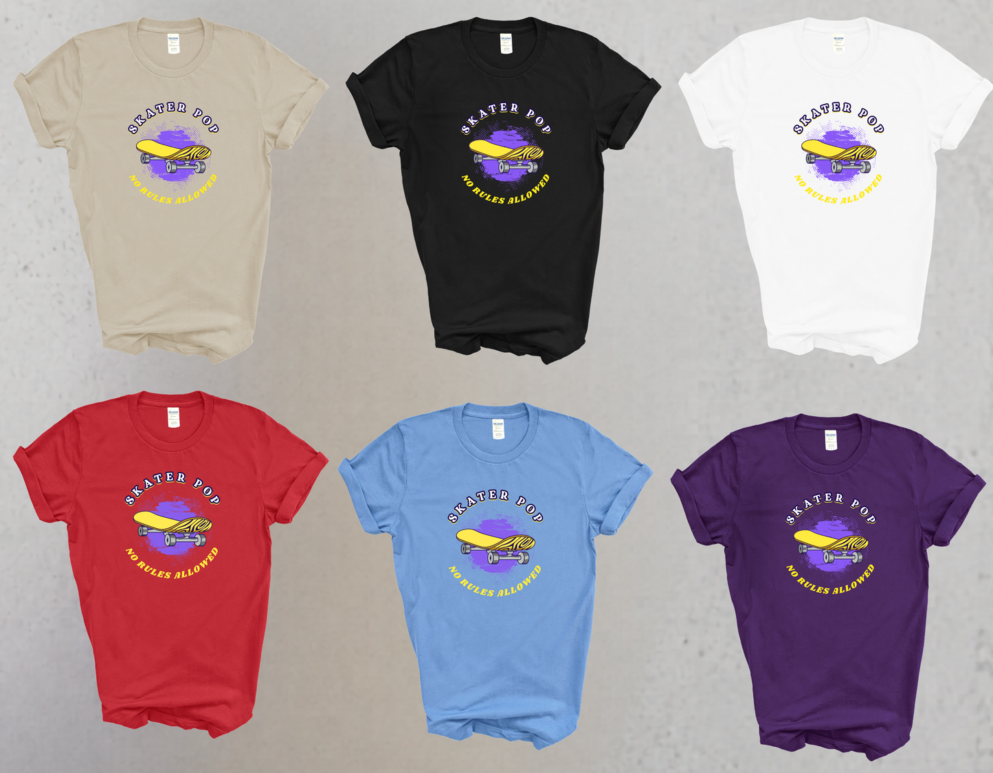 Skater Pop Retro Skateboard Graphic Tee