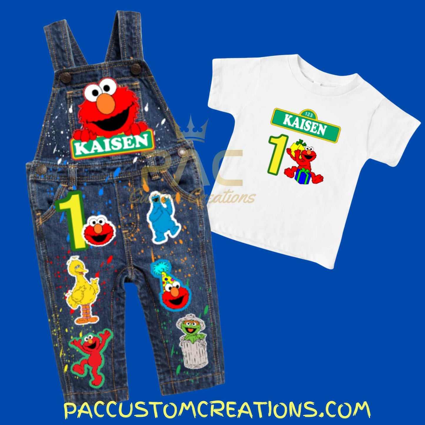 Sesame Street Birthday Overall Set - ANY DESIGN