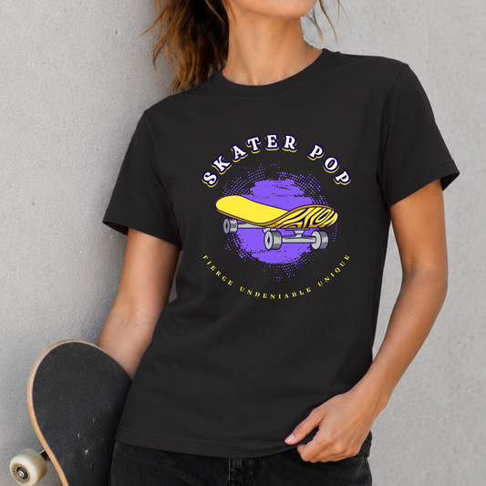 Skater Pop Retro Skateboard Graphic Tee
