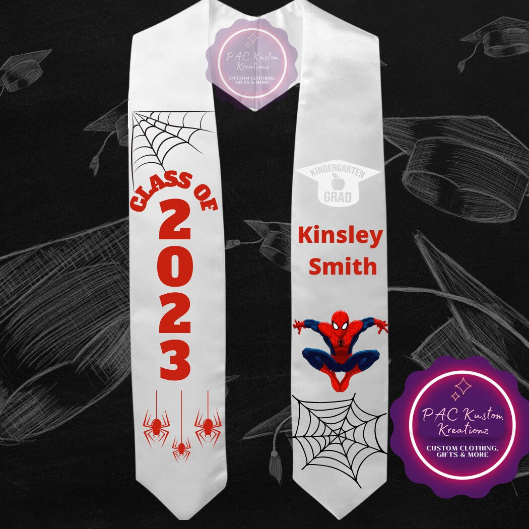 Pre-K Kindergarten Elementary Middle High School Personalized Graduation Stole 40in