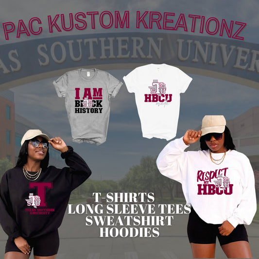 TSU, HBCu, Texas Southern, Texas Southern University, HBCU Shirts, Texas Southern University party supplies, Black College shirt, hbcu shirt