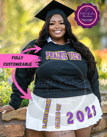 Personalized Senior Graduation 2023 Skirt Graduation Gift 2023 Graduation Outfit SENIOR Graduation 12TH 8TH  PREK KINDERGARTEN college grad