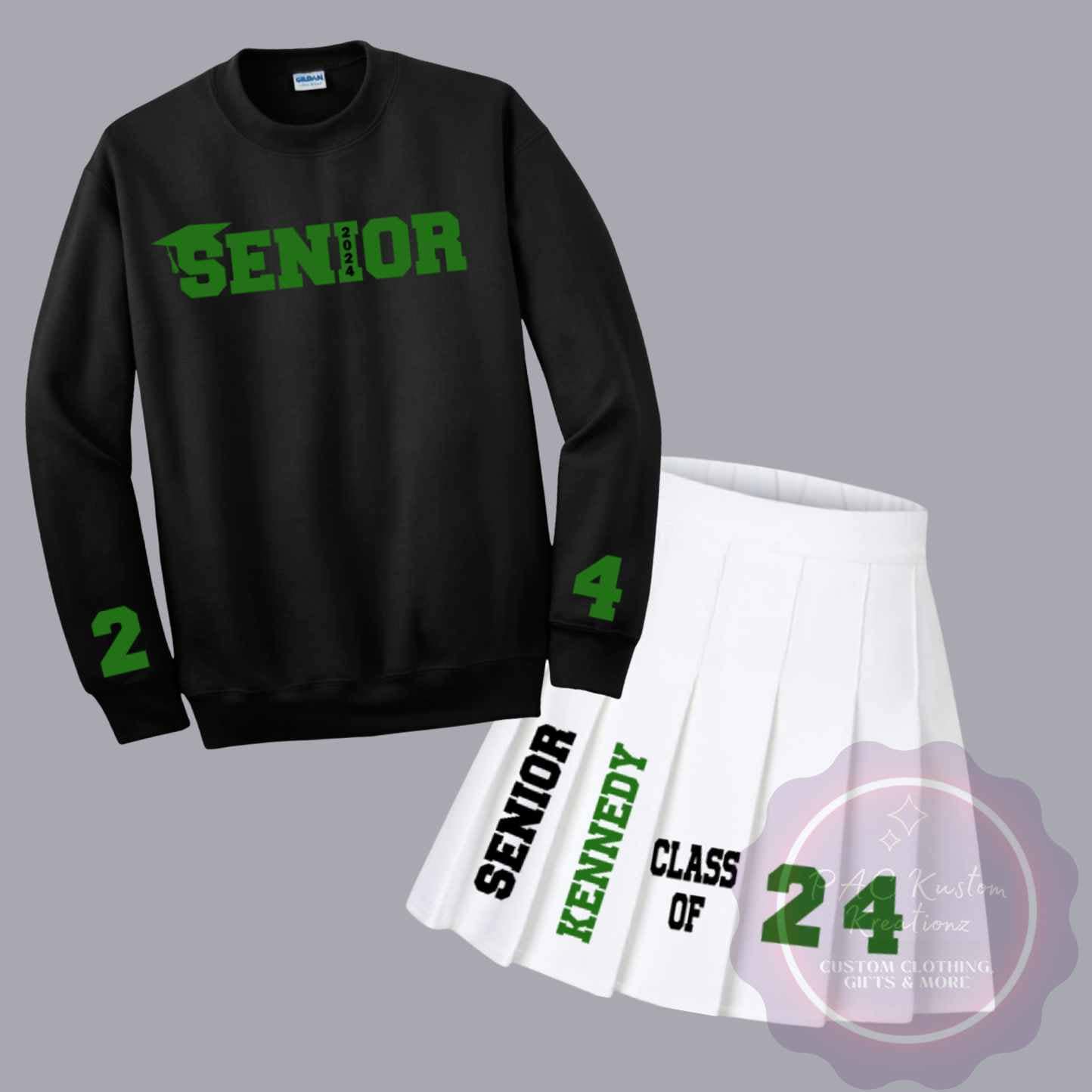 Personalized Senior Graduation 2024 Skirt Set